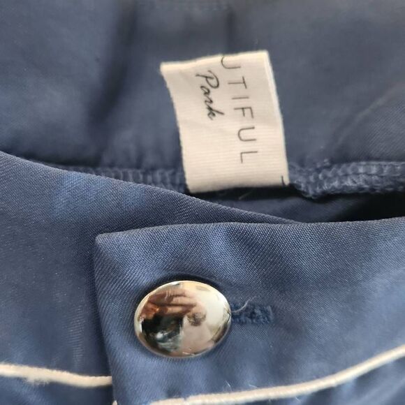 I M Beautiful by Jin Park, Slate Blue Pants trimmed with White Piping,, sz. 30/3 - Picture 8 of 8